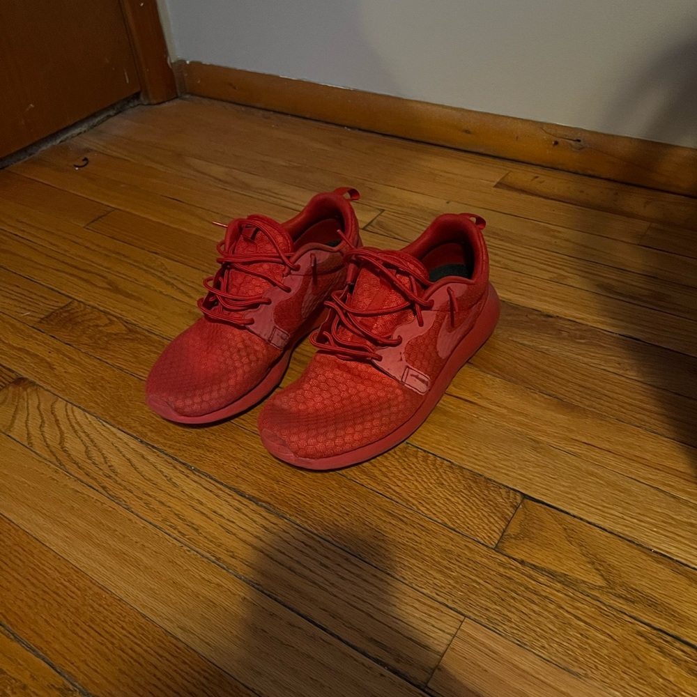Nike Roshe Run Red. Size 10. Lightly used. Great condition